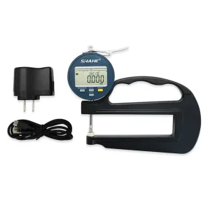 0-0.4 Inch 10mm 0.001mm +/-0.009 Digital Thickness Gauge for Plastic Film Paper Leather Rubber Electronic Thickness Gauge