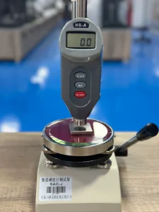 0 100HA Measuring Range HS A Digital Shore A Type Durometer with Stand for Synthetic Rubber Plastic Material ISO Certificate