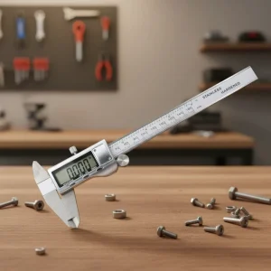 0-100mm Vernier Caliper Precision Measuring Device +/-0.02mm Accuracy Carbon Steel IP67 Waterproof Warranty Model