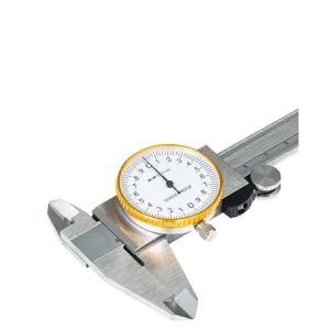 0 150mm 6″ Dial Caliper 0.01mm Shockproof Stainless Steel Vernier Caliper for Precision Measurement Dial & Vernier Caliper
