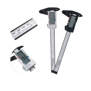 0 150mm 6 Inch Plastic Caliper Ruler with LCD Screen Electronic Digital Vernier Calliper Depth Measuring Tool