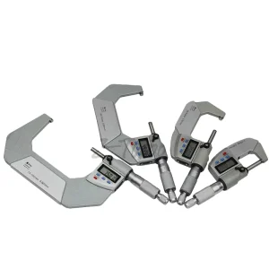 0 25 25 50 50 75 75 100 4pcs set 0 100mm 0.001mm Digital Micrometer IP65 Waterproof Digital Outside Micrometer