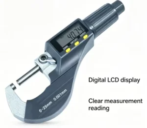 0 25mm Measuring Range High Precision Adjustable Electronic Digital Display Outside Measuring Micrometer Gauge