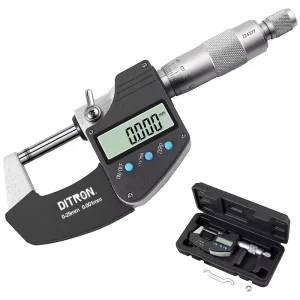 0-25mm Teaching High Precision Digital Micrometer Caliper Gauge Measuring Tools 0.001mm Resolution Metal Stainless Steel