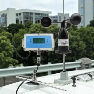 0-60m/s ±3% Accuracy -40 to 80 Celsius JIRS Aluminum Alloy Integrated Wind Speed Anemometer for Weather Station Wind Power Crane
