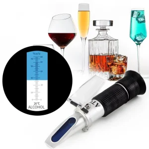 0 80% ATC Handheld Liquor Alcohol Refractometer Alcoholometer for Alcohol Whisky Beer Wine Brewing