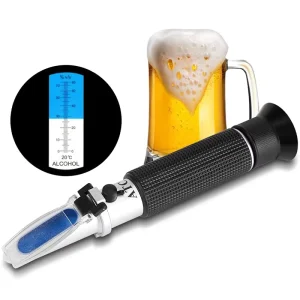0 80% Alcohol Refractometer Professional Handheld Test Refractometer Alcohol Tester Meter Measure Instrument