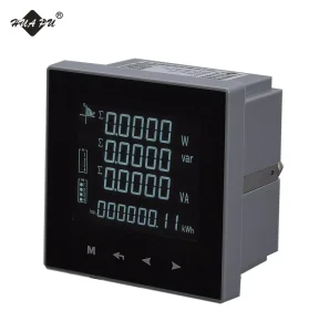 0.2 Class Three Phase 450V LCD Display Multifunction RS485 Current and Voltage Power Meter