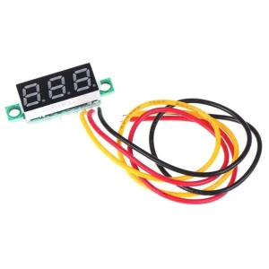 0.28 Inch DC 0-100V 3-Wire Mini Gauge Voltage Meter Voltmeter LED Display Digital Panel Voltmeter Meter Detector Monitor Tools
