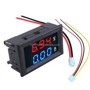 0.28″ Volt Amp Meter Digital Voltmeter Ammeter DC 100V 10A Waterproof Dual Display Current Voltage Meter