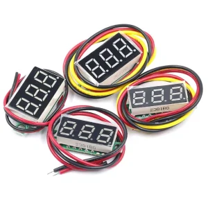 0.28-inch ultra small digital DC voltage meter with adjustable digital display three wire DC0-100V battery voltage meter