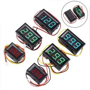 0.36″ 0.56” 2/3 Wires DC 0-120V Digital Voltmeter LED Panel 3-Digit Display Voltage Meter