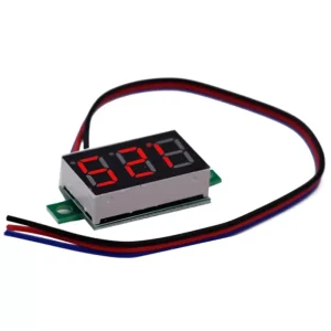 0.36″ Digital Voltmeter DC 0 100V 3 Digit Voltage Panel Meter Red LCD Display Car Gauge for Electromobile Motorcycle Car