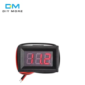 0.36 Inch 2-wire Voltmeter DC4-30V 2-wire 3-digit Voltage Panel Meter Red, Blue, Green and Yellow LED Display Voltmeter Module