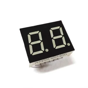 0.4 Inch 2 Digit Blue Color 7 Segment Led Display Houkem 4021 A BB 16 Pins