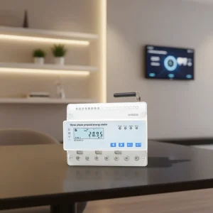 0.5 Class Real Time Use Tracking 4G Three Phase Rail Wireless Intelligent Energy Meter for Power Systems Monitoring