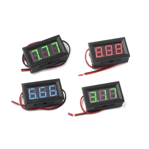 0.56 Inch LED Digital DC Voltmeter 2 Wire 4.5-30V 5-120V Reverse Polarity Protection Voltage Meter