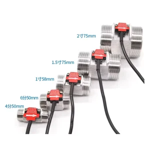 1/2″ 3/4″ 1″ 1 1/2″ 2″ Water Flow Sensor 1.75MPa Hall Sensor Turbine Flowmeter DC5~24V Used to Measure the Flow of the Medium
