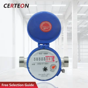 1 2 Inch Water Meter Residential DN15 Single Jet Dial Potable Compact Class B Magnetic Drive Threaded Hot Cold Brass Water Meter