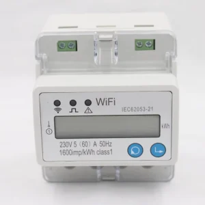 1-Phase 2-Wire Smart Energy Meter with ON/OFF App Control 230V 5(60)A Wifi Din Rail Wireless Kwh Meter