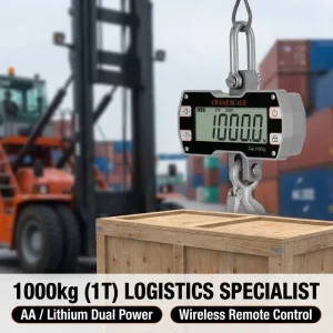 1 Ton Waterproof OCS-S4 Crane Scale 115mm Large LCD LED Display Infrared Remote for Heavy Load Quality