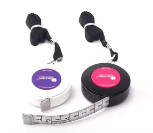 1.5m Steel ABS Leather Retractable Measuring Tape with Magnetic Hook for Measuring Distance