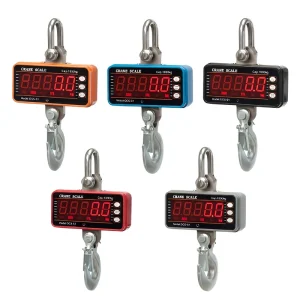 100KG 1Ton Industrial Digital Crane Scale with Wireless Remote Control and 25mm LED Display for Remote Load Testing