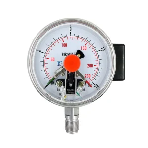 100mm Stainless Steel Accurate Electric Contact Pressure Gauge 1.6% Diameter