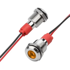 10MM Yellow Light Indicator for Electrics Equipment Indicator Lights Signal Lamp Waterproof Pilot Lamp