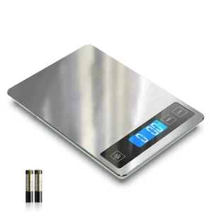 10kg Electronic Kitchen Scale Stainless Steel Smart Food Scale Tare Function LCD Backlight Electric Digital Kitchen Weight Scale
