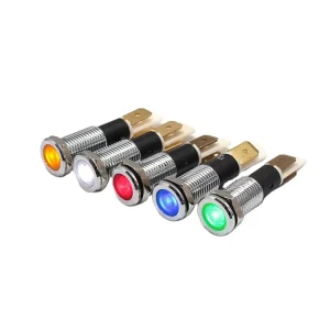 10mm Metal Waterproof LED Indicator Lights IP67 Equipment Indicators CE Certification 220V Small Equipment Indicator Lights