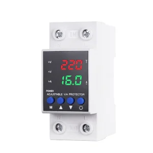 110 220V Single Phase Voltage Protection Meter Adjustable Limit Protection and Under Voltage Protector 1 63A AC Current Type