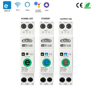 110V 220V WIFI Smart Mcb Energy Meter kWh Metering Monitoring Wifi Circuit Breaker Timer Relay Smart Home 63A