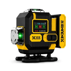 12 Line Self leveling Laser Level 360 Rotating Reticle 4D Green Laser 2mm/5m Accuracy Lithium Battery for DIY Construction