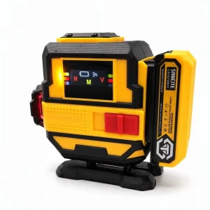 12 Lines Floor Laser Level Self-leveling Red Cross Lines Digital Display Li-ion Battery for Ground Construction Layout Alignment