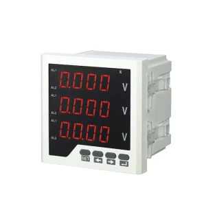 120*120 LED Display Digital Three Phase Voltage Panel Meter AC 12V Voltmeter Mini Car Voltmeter
