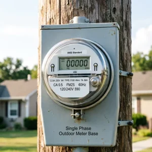 120/240V 60Hz Single Phase Smart Meter ANSI Standard Round Type 200A with Backlight LCD Display