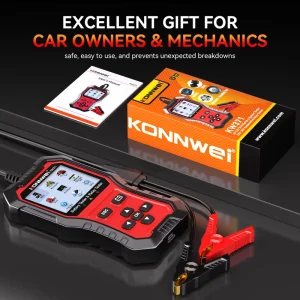 12V 24V Battery Tester and Relay Tester 2 in 1 Combo CCA Range 10 2000 Ah 5 220 with Alternator Starter Analyzer
