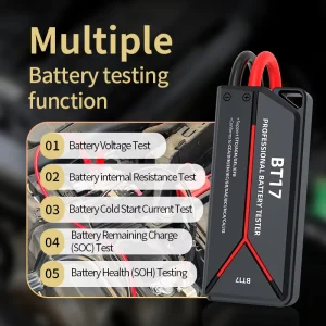 12V 24V Car Battery Tester Auto Diagnostic Tool for Battery Voltage Internal Resistance & Battery Health Test