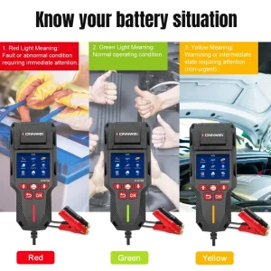 12V 24V Vehicle Battery Diagnostic Scanner Battery Health Analyzer KW700 for Lead Acid Battery