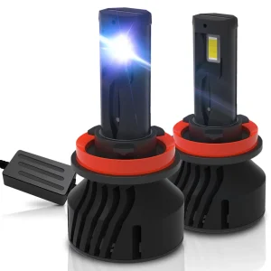 12V 8000 Lumens 56W 6000K 3570 Hi-Lo Beam Car LED Headlights H4 H7 H11 Universal Fitment LED Lights