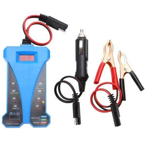12V Car Battery Tester Automotive Alternator Analyzer Digital LED Indicator Voltmeter Load Check Tool for Auto Motorcycle