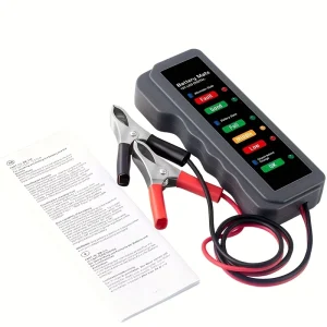12V Car Battery Tester Portable LED Display Black Fault Diagnostic Tool Onboard Charging Status