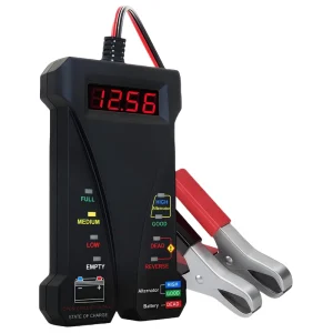 12V Car Battery Tester 4 20V Digital Voltmeter Charging System Analyzer Alternator Tester with LCD Display LED Indication