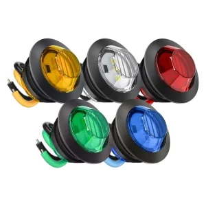12V LED 19mm Round Side Marker Indicators Light Truck Warning Tail Light Trailer Lorry Car External Clearance Turn Signal Lamp