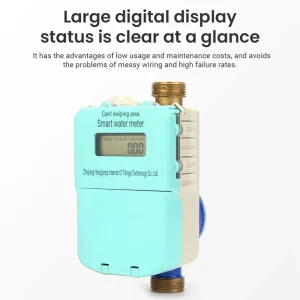15/20/25/32mm 2.5m³/h Brass Intelligent Prepaid Water Meter with Sales System Software Dry or Wet IP68 Protection