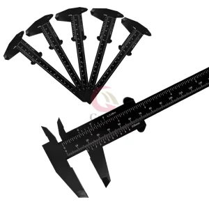 150mm Black Microblading Measuring Ruler Plastic Eyebrow Vernier Caliper for Brow Permanent Makeup