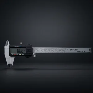 150mm Digital Vernier Caliper Measuring Tool Stainless Steel Vernier 6 Inch with LCD Screen Metric Imperial Conversion