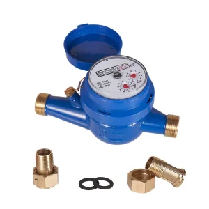 15mm Mini Brass Water Meter with Plastic Cover