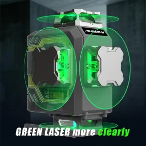 16 Line Laser Level 360 Self Leveling 4×360° Professional 4D Green Cross Line Laser Level for Tiling Floor Construction